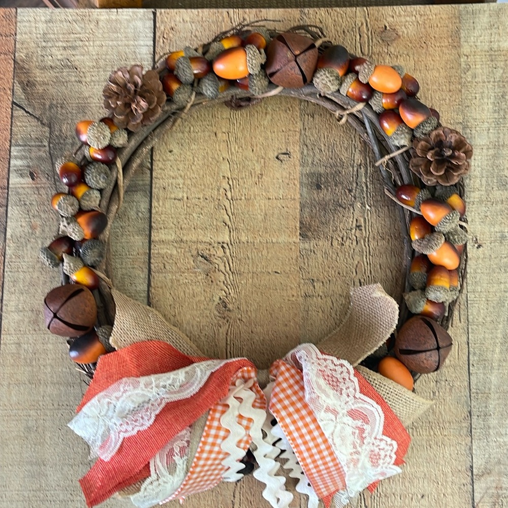 Handmade Fall Acorn Wreath 🧡